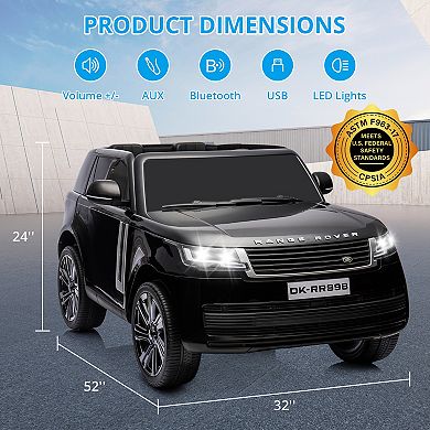 24V 2-Seater Kids Electric Car Parent Remote 3 Speeds LCD Storage Box Lockable Doors MP3 Player