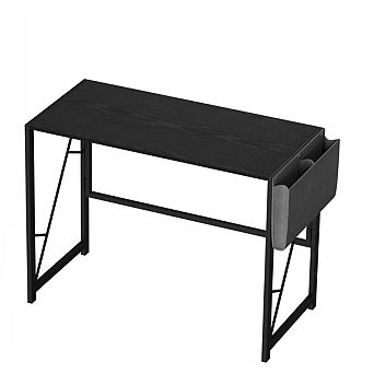 39.4 Inch Folding Gaming Writing Computer Work Desk for Home Office,with Storage Bag and Hook