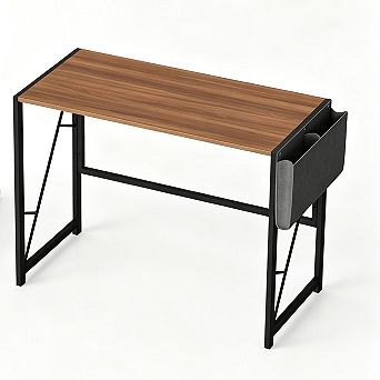39.4 Inch Folding Gaming Writing Computer Work Desk for Home Office,with Storage Bag and Hook