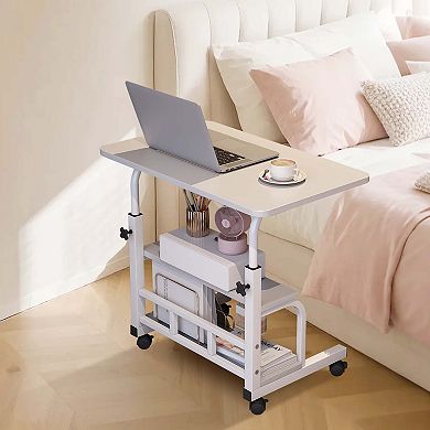 Adjustable Height Mobile Standing Desk with Wheels