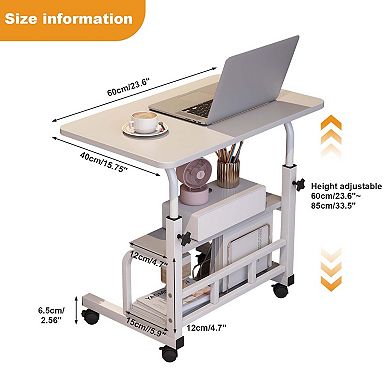 Adjustable Height Mobile Standing Desk with Wheels