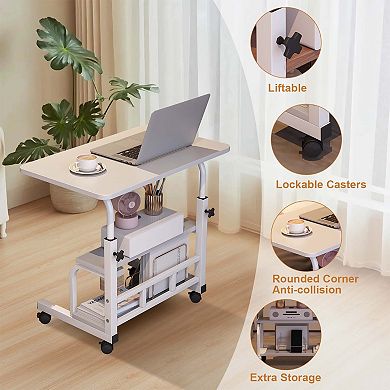 Adjustable Height Mobile Standing Desk with Wheels