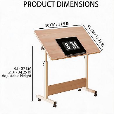 Standing Small Computer Desk with Wheels