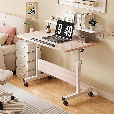 Standing Small Computer Desk with Wheels