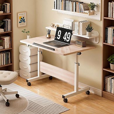 Standing Small Computer Desk with Wheels