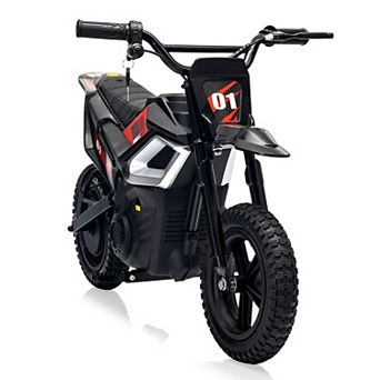 24V 350W Kids Electric Dirt Bike 13.7MPH 12mi Range Rear Suspension Fat Tires Outdoor Motorcycle