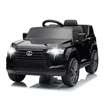 12V Kids Electric Ride-On Car 4-Wheel Suspension LED Lights Music Parental Remote Outdoor Toy