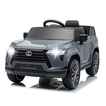 12V Kids Electric Ride-On Car 4-Wheel Suspension LED Lights Music Parental Remote Outdoor Toy