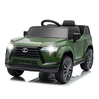 12V Kids Electric Ride-On Car 4-Wheel Suspension LED Lights Music Parental Remote Outdoor Toy