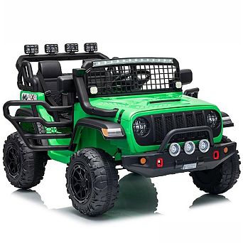 24V 2 Seat Kids Ride On Car with Remote 20 in Wide Seat Light Music Horn USB Outdoor Toy for 3+
