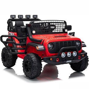 24V 2 Seat Kids Ride On Car with Remote 20 in Wide Seat Light Music Horn USB Outdoor Toy for 3+