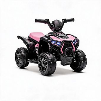 6V Kids Electric ATV Ride On Car 4 Wheeler with Lights Music Safe 3.5mph Outdoor Toy