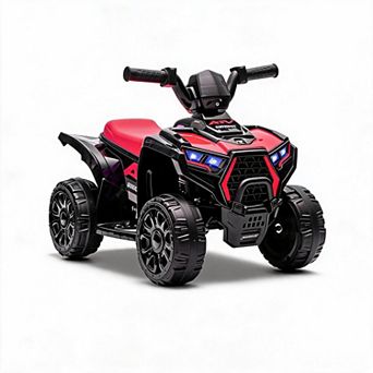6V Kids Electric ATV Ride On Car 4 Wheeler with Lights Music Safe 3.5mph Outdoor Toy
