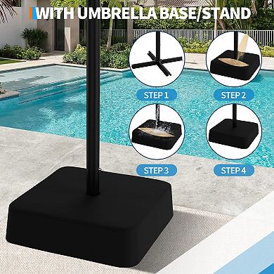 Rectangular Pool Umbrella, 15ft Large Patio Umbrella , Outdoor Market Umbrella,Without Base