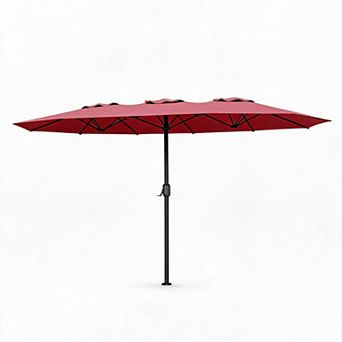 Rectangular Pool Umbrella, 15ft Large Patio Umbrella , Outdoor Market Umbrella,Without Base