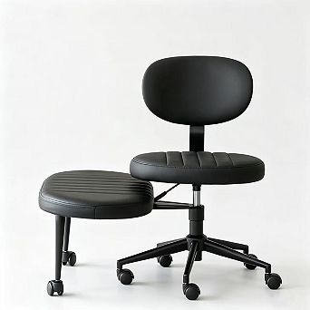 Pnronnc Ergonomic Office Chair with Swivel Multi-Position Cross Legged