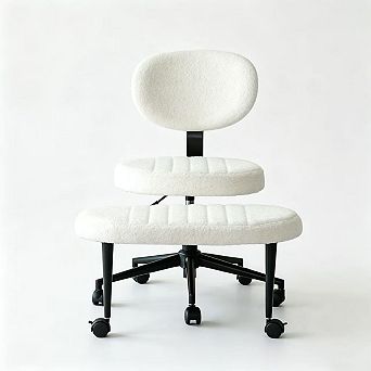 Pnronnc Ergonomic Office Chair with Swivel Multi-Position Cross Legged