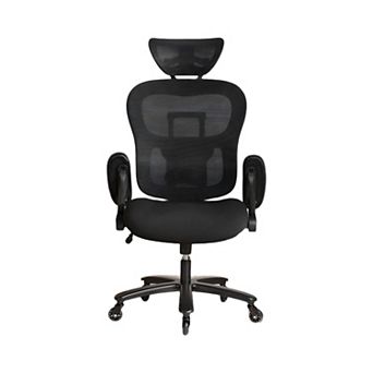 Trikiousd Big and Tall Mesh Office Chair with Adaptive Lumbar Support and Flip-Up Arms