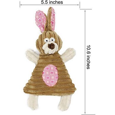 Puppy Teething Chew Toy, Soft Rubber Bunny Interactive Dog Toy