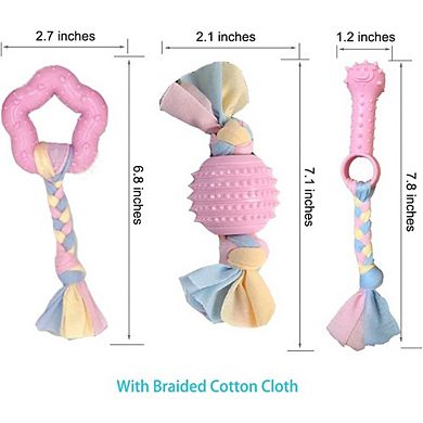 Puppy Teething Chew Toy, Soft Rubber Bunny Interactive Dog Toy