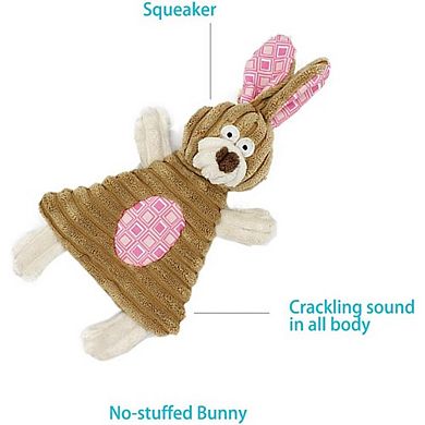 Puppy Teething Chew Toy, Soft Rubber Bunny Interactive Dog Toy