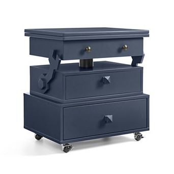 KWPZQEB Multi-functional Lift Top Table with Charging Station & Wheels, Coffee Table with 2 Drawers
