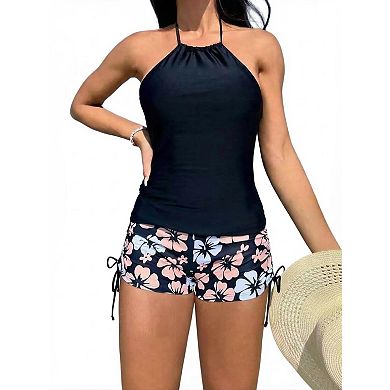 Elitechoice Print Tankini Set 2 Piece Swimsuit for Summer