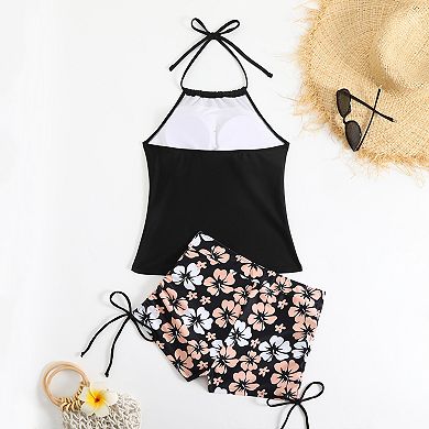 Elitechoice Print Tankini Set 2 Piece Swimsuit for Summer