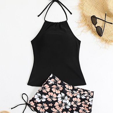 Elitechoice Print Tankini Set 2 Piece Swimsuit for Summer