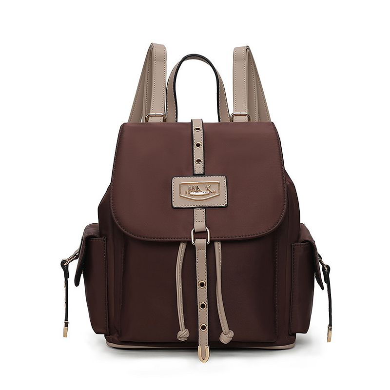 MKF Collection Paula Backpack, Brown Ivory