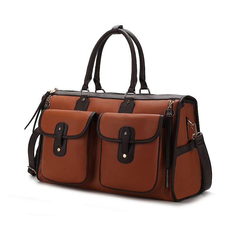 MKF Collection Genevieve Duffle Weekender Bag with Multiple Pockets, Red