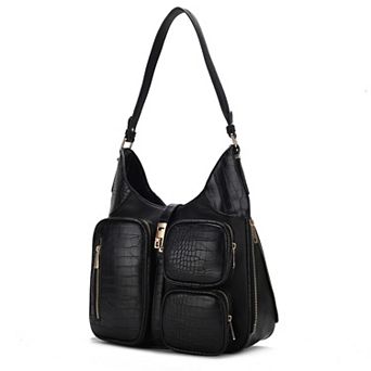 MKF Collection Daphne Crocodile-Embossed Shoulder Bag