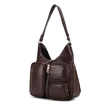 MKF Collection Daphne Crocodile-Embossed Shoulder Bag