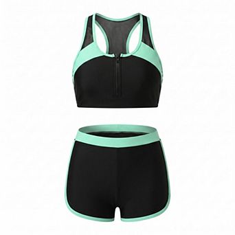 Elitechoice Women's Two Piece Sports Bikini Set Summer Bathing Suits Athletic Swimsuits