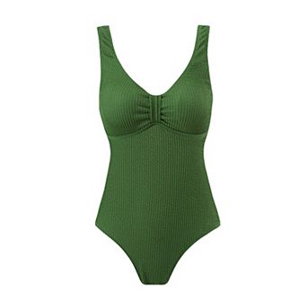 Elitechoice Women’s One-Piece Swimsuit V-Neck Bathing Suit
