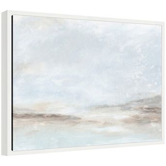 Ethereal Blue Abstract Landscape by Naomi Hink NLS Design Framed Canvas Wall Art Print
