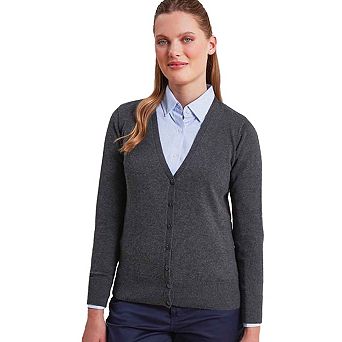 Premier Womens/Ladies Cotton Acrylic V Neck Cardigan