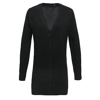 Premier Womens/Ladies Longline V Neck Cardigan