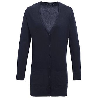 Premier Womens/Ladies Longline V Neck Cardigan