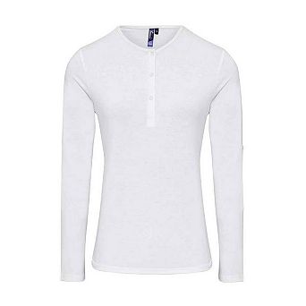 Premier Womens/Ladies Long John Plain Roll Sleeve T-Shirt