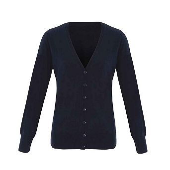 Premier Womens/Ladies Essential Acrylic V Neck Cardigan