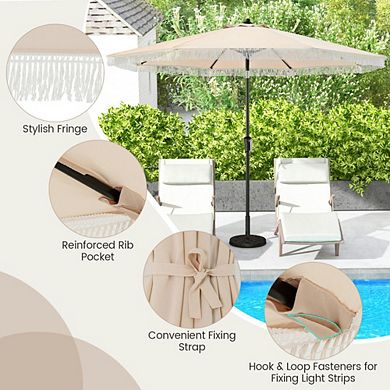 9ft UV Block Patio Umbrella Sun Protection Canopy For Pool Garden Patio