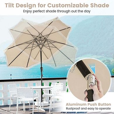 9ft UV Block Patio Umbrella Sun Protection Canopy For Pool Garden Patio