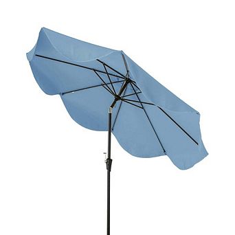 9ft UV Resistant Patio Pool Umbrella Crank & Push Button Tilt Function