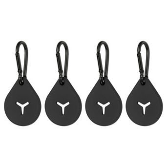 4 pc Silicone Dog Poop Bag Clip Holder, Hands-Free Lightweight Dispenser for Leash & Carrier