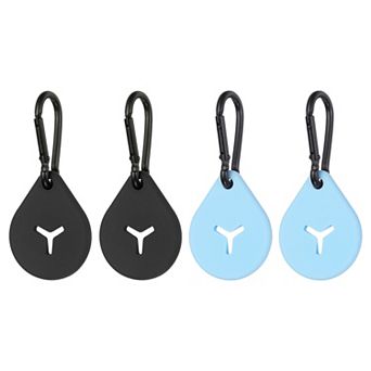 4 pc Silicone Dog Poop Bag Clip Holder, Hands-Free Lightweight Dispenser for Leash & Carrier