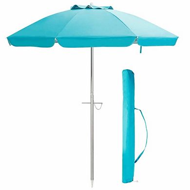 6.5ft Windproof Beach Umbrella Carry Bag No Base Portable Travel Shade