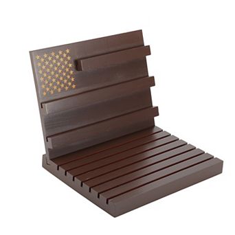 1 pc Coin Display Holder, Wood Coin Case Holds, Challenge Coin Display Stand Red