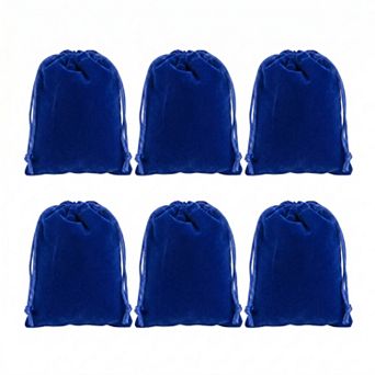 6 Pack Thick Durable Sturdy Drawstring Closure Luxurious Solid Color