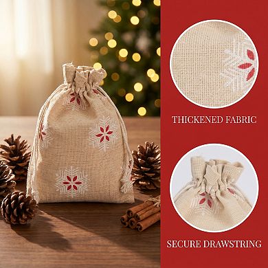 1 Pack Gift Bags Thick Durable Sturdy With Handles Drawstring Closure